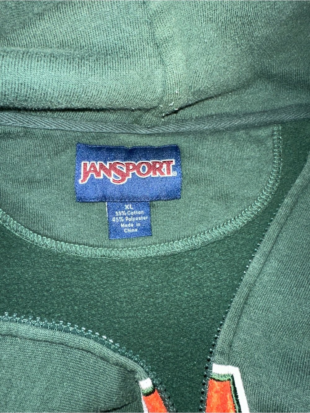 Jansport Green University of Miami Patch Sweatshirt - Picture 5 of 5